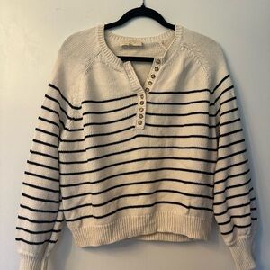 Sezane Leotine Jumper // Ecru / Navy